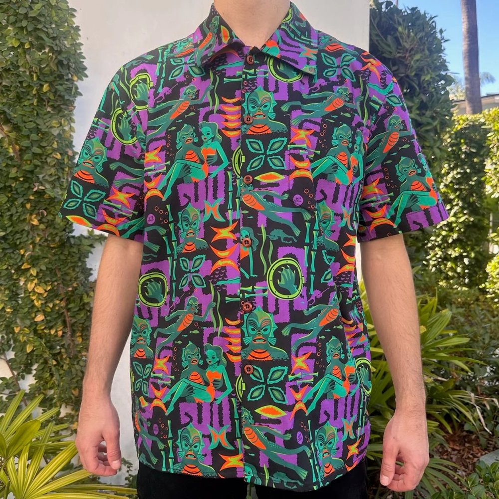 Jeff Granito Tiki Aloha Hawaiian Shirt Creature from the Black Lagoon